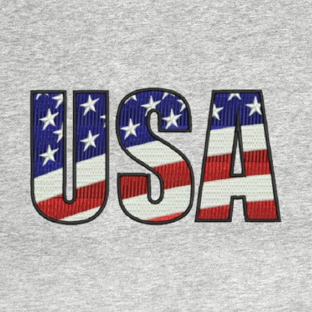 USA Embroidered Font by anacarminda